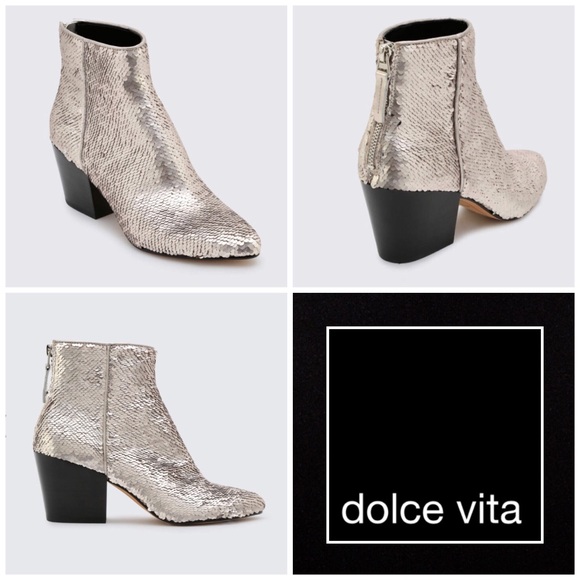 Dolce Vita Shoes - 🍃💕NIB Dolce Vita Chrome Sequin Leather Bootie